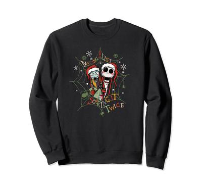 Disney's The Nightmare Before Christmas Jack and Sally Making a List Sweatshirt