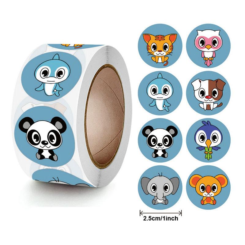 Wholesale New Kids' Motivational Stickers Cute Animal Reward Sticker Friendly Campus Office Classification Self-Adhesive Labe