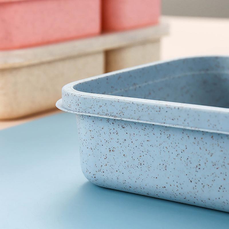 Microwave Lunch Box Wheat Straw Dinnerware Food Storage Container Children Kids School Office Portable Bento Box Lunch Bag
