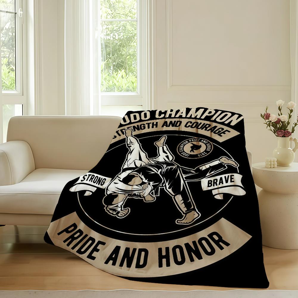 Fashion print Judo Blanket For Sofa Office Bed Plane Travel Sleep Read Relax Camping Soft And Warm