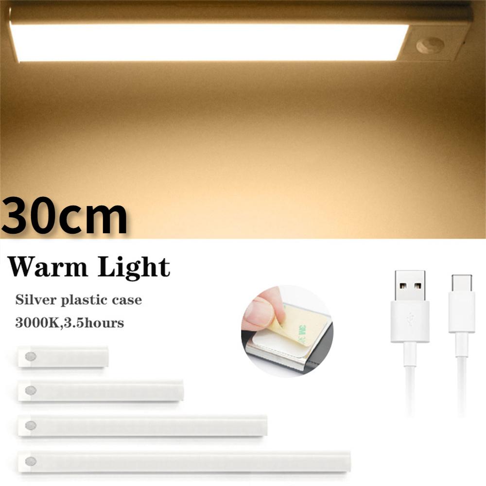 Rörelsesensor Skåp Nattlampa LED USB Belysning Kök Garderob Klädskåp Lampa Uppladdningsbar Magnetisk LED-lampa