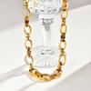 Chunky Chain Bracelet for Women, Adjustable Stainless Steel Thick Link Gold Plated Bracelets, Statement Jewelry Non Tarnish
