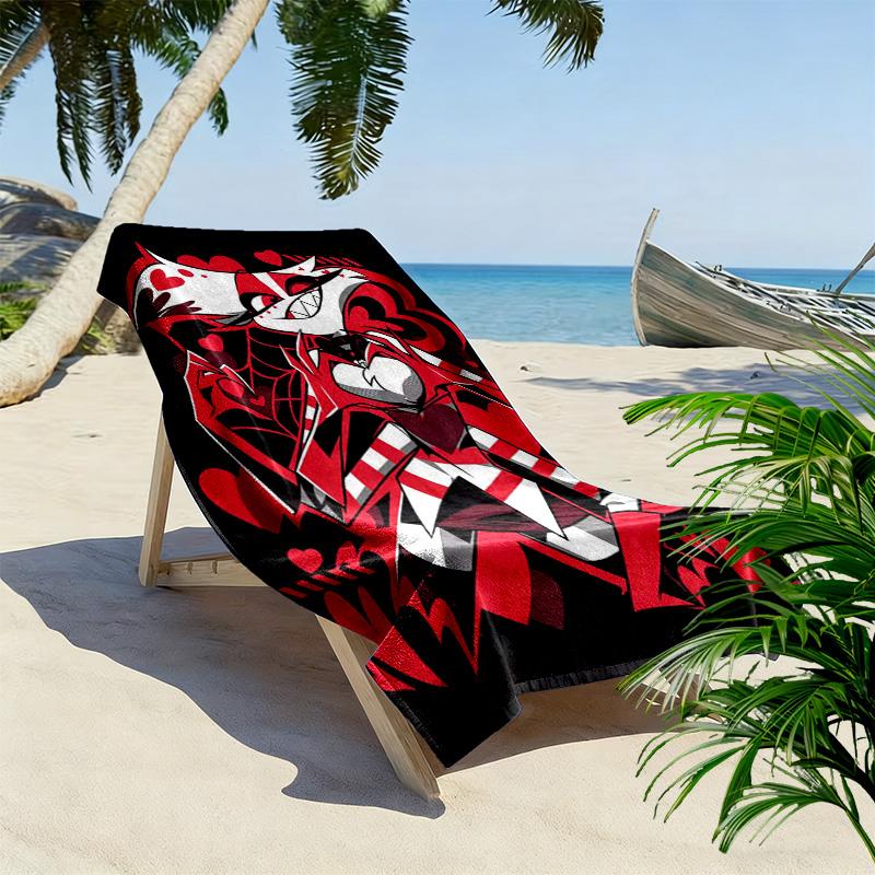 Chic Thorn Angel Cartoon 2D Flat Print Beach Towel, Large Soft Quick Dry Towel for Beach Camping SwimmingZSTJ0915134