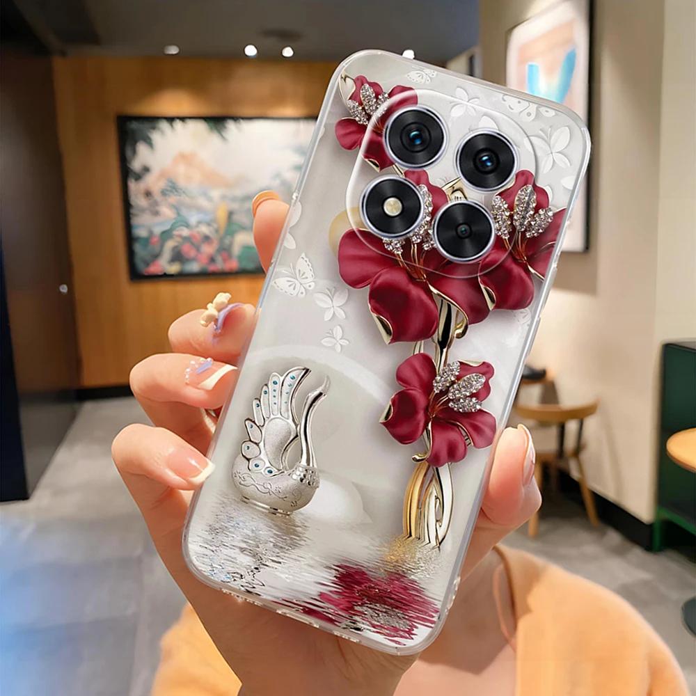 Case For Xiaomi Redmi Note 14 Pro 5G Soft Silicone Cute Cat Duck Phone Cases For Redmi Note14 Note 14 Pro Plus Back Cover Funda