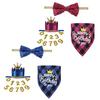 1 Set Pet Birthday Costume Dog Birthday Bandana Glitter Hat Age Numbers Sparkly Sequined Bow Tie Puppy Birthday Party