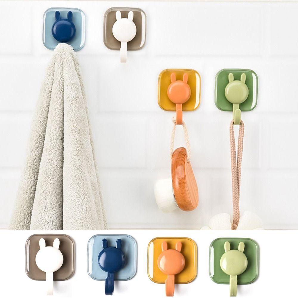 

Self Adhesive Wall Hook Punch-free Storage Hook Cartoon Rabbit Hook Bathroom