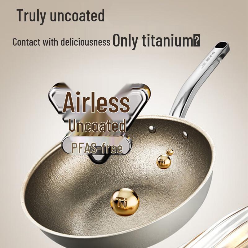 COOKER KING Pure Titanium Non-Stick Wok - 30cm