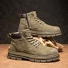 High-top retro leather boots autumn Putian new leather thick-soled big yellow boots outdoor American Martin boots