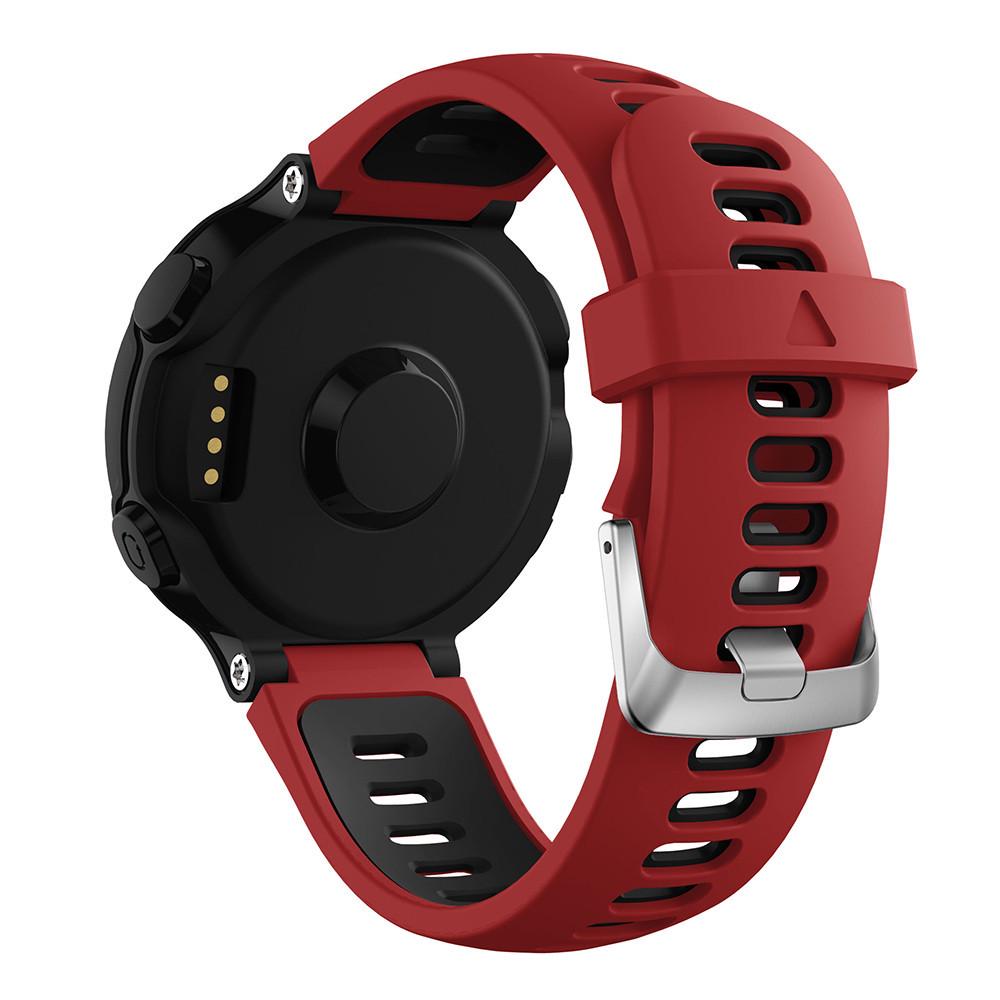 Two-tone Silicone Watch Band for Garmin Forerunner 220/230/235/620/630/F735XT,Adjustable Pin Buckle Wrist Strap