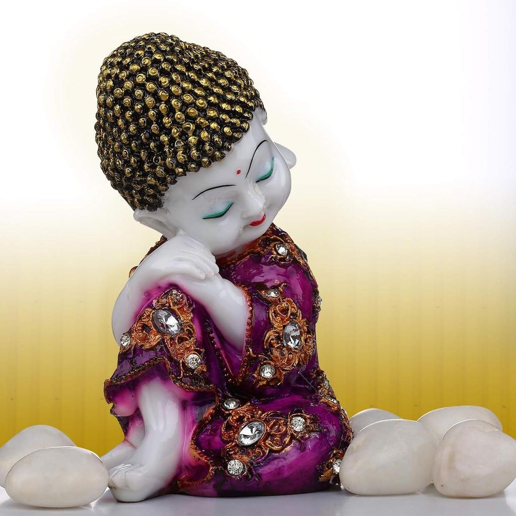 Polyresin Buddha Idol Decorative Showpiece - Little Baby Monk, Marble Statues, Lord Buddha Idol, Monk Statue
