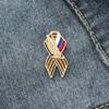 St. George Ribbon Badge with Russian Flag Saint George Victory Day Enamel Lapel Pin Maple Memorial Brooch Festive Symbol Pin