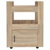 Kitchen Trolley Sonoma Oak Finish 60 X 45 X 80 Cm Engineered Wood
