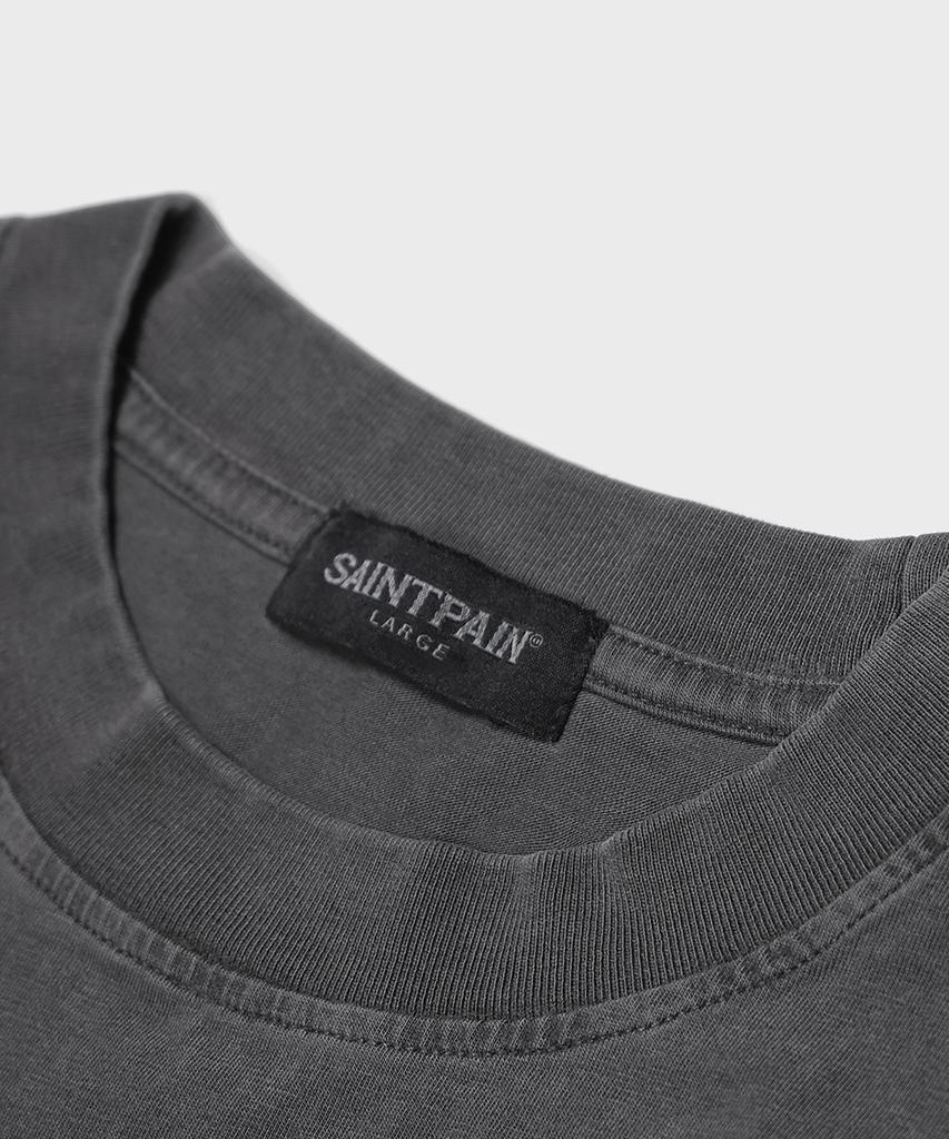 SAINTPAIN Sp Crescent Pigment Short Sleeve T-Shirt Charcoal
