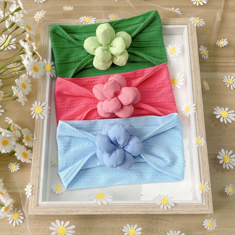 New children's suit headband, nylon flower baby seamless headscarf, soft and comfortable baby hair accessories
