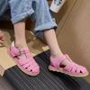 Fashion Harajuku Ulzzang Summer Platform Sandals Women Fashion Beach Casual Korean Shoes 2025 Rome Gladiator Gothic Punk Black Flats