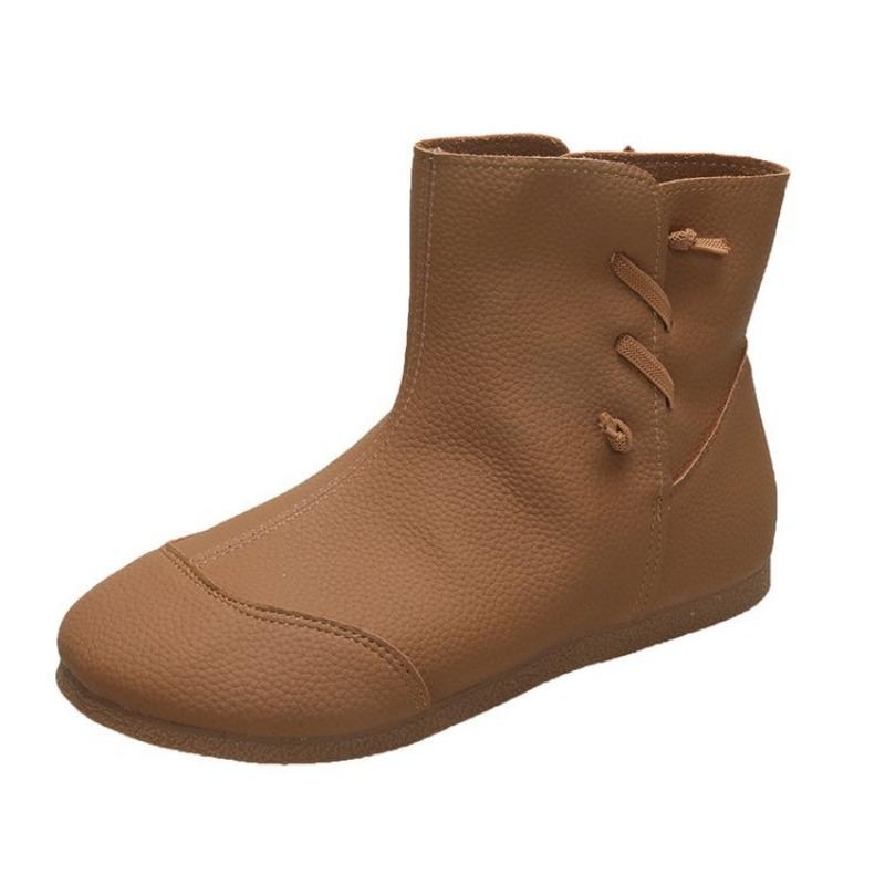 Large Size Flat-bottomed Short Fashion Boots for Women, New Autumn and Winter Models, One-pedal Single Boots for Women