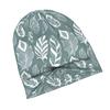 2D Flat Printing Aegean Teal Feather Pattern Aegean Teal 2021 Color of the Year Adult Knit Beanie with Style Fits Effortlessly Into Seasonal Wardrobes