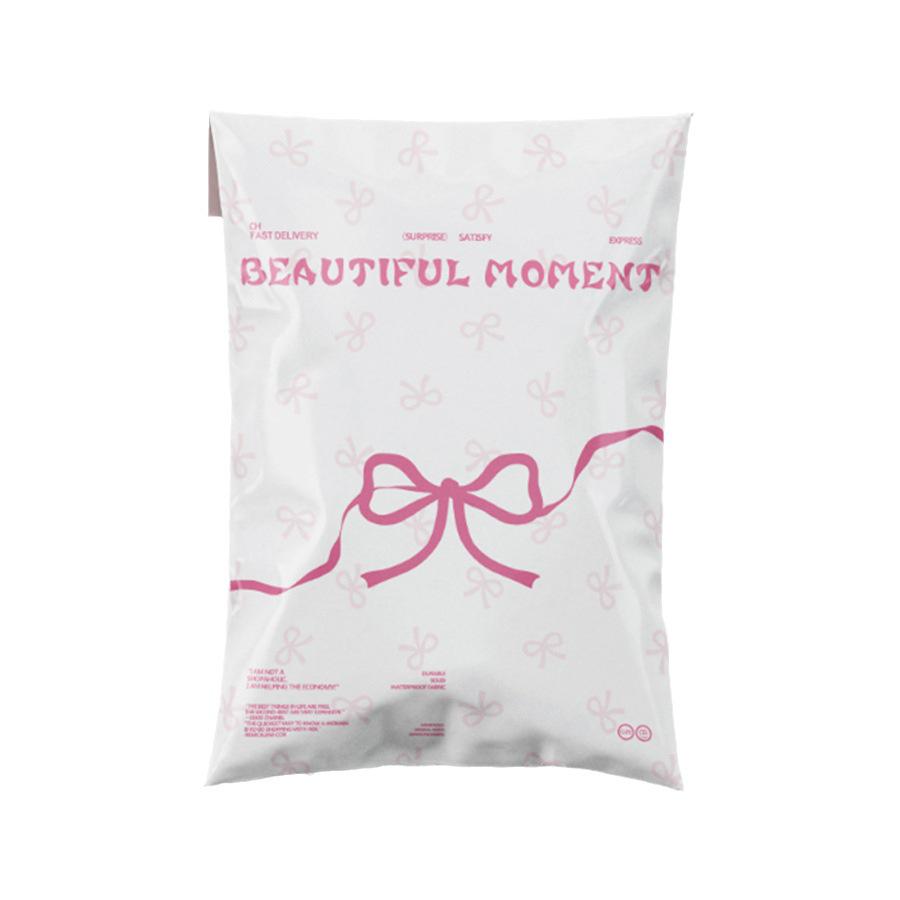 Thickened Pink Bow Clothing Packaging Bag for Express Transport