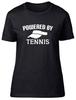 Powered by Tennis Fitted Unisexs Ladies T Shirt