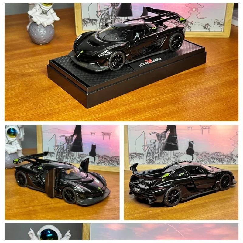 1/32 Koenigsegg Jesko Superauto Vysoká Simulace Kovový Odlévaný Model Auta Z Kovové Slitiny Zvuk Světlo Zpětný Chod Kolekce Dětská Hračka Dárky