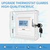 Secure Thermostat Guard Lock Box with Key Set Clear Thermostat Protector Case for Preventing Unauthorized Adjustments