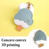 Keychain Pendant Imitation Leather Ice Cream Shape Bag Charm Access Control Card Holder Backpack