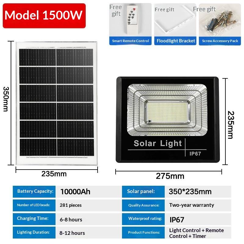 Solar Powered Led Flood Light Ip67 Waterproof Super Bright Output For Outdoor Yard Patio Garden Driveway Lighting