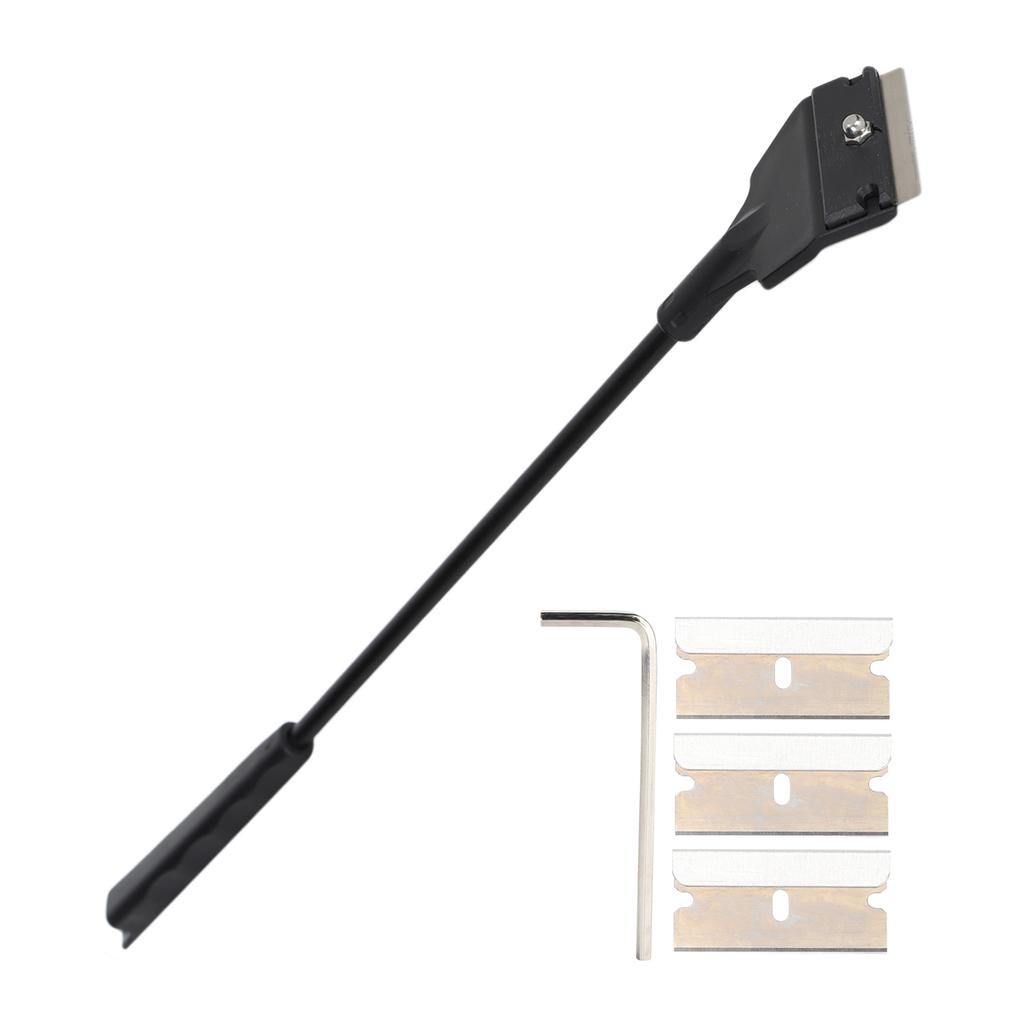 Aquarium Algae Scraper Small Fish Tank Glass Long Handle Cleaner with Replaceable Blades