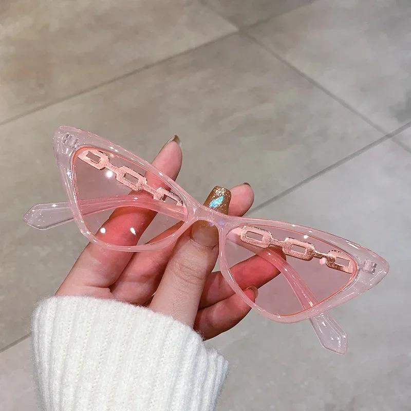 New Cat Eye Sunglasses Woman Trendy Colorful Fashion Eyewear Luxury Brand Designer Popular Sun Glasses UV400 Shades for Ladies