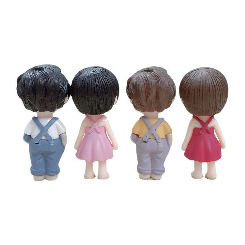 PVC Figure Doll: Car Ornament, DIY Succulent Micro Landscape, Cake Decoration, Strap Couple Toy