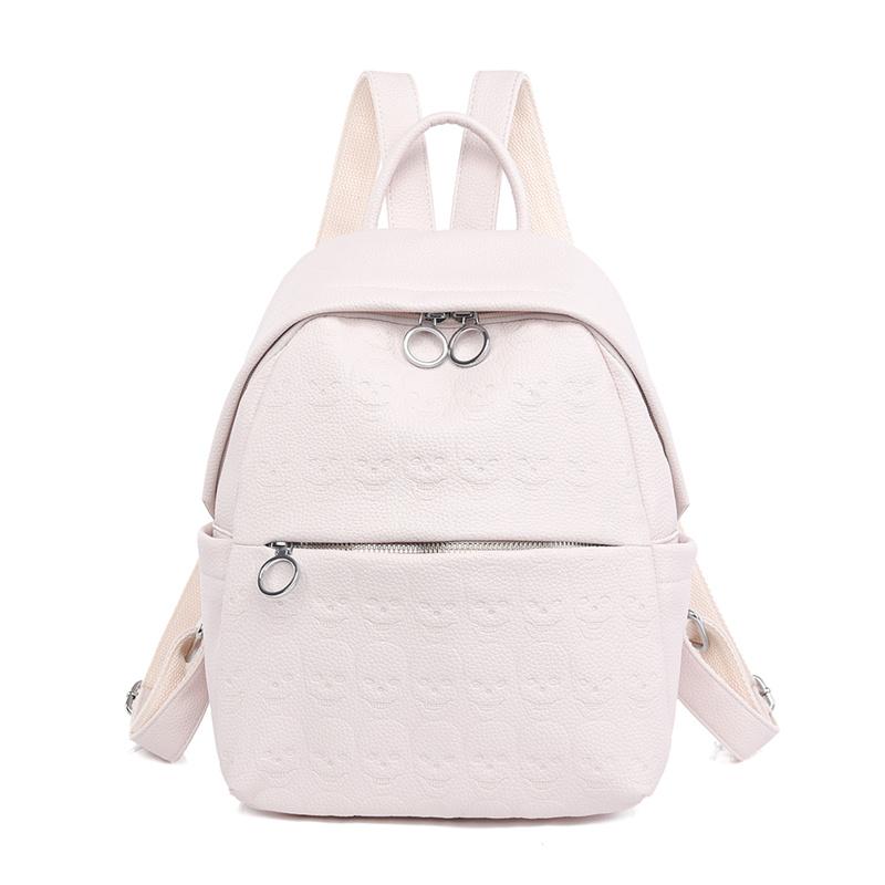 Women's Backpack Woven Pattern Backpack Large Capacity PU Schoolbag