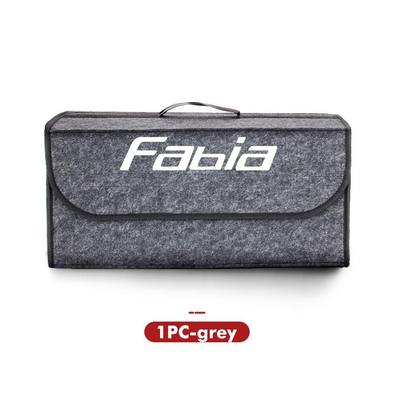 For Skoda Car Logo Trunk Storage Box Large Capacity Tool Organiser Bag Accessories S Kodiaq Octavia 2 3 Yeti Karoq Rapid Fabia