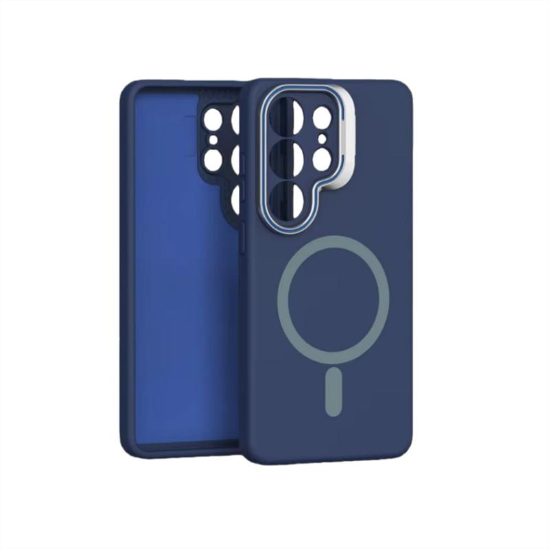 For Magsafe Liquid Silicone Case For Samsung Galaxy S26 S25 S24 S23 Ultra Edge Funda S25 Ultra Metal Lens Protect Magnetic Cover