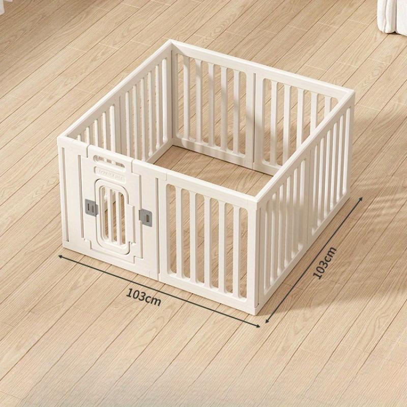 Modulares Haustierlaufgitter, Kunststoff-Tierzaun für drinnen/draußen, kleiner/mittelgroßer Hundekäfig, Kaninchengehege mit Tür, sicher