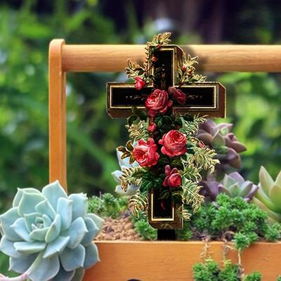 Decorațiune pentru Cruce de Cimitir Marcator de Mormânt Decorațiuni
