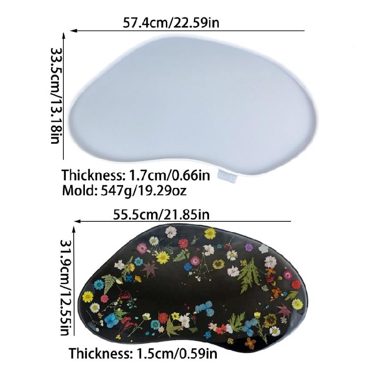 Resin Table Mold Unique Tray Molds Crafting Molds Irregular Table Molds