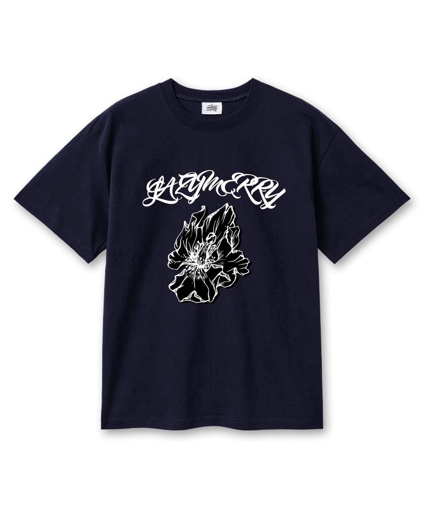 Leijimeli 20-Count Cotton Oversized Short Sleeve T-Shirt Navy