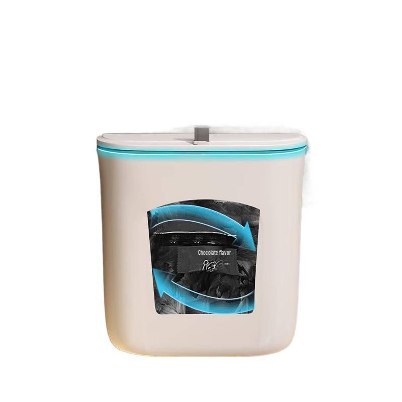 Wall-Mounted Bathroom Trash Can with Lid & Toilet Paper Holder - Compact Sanitary Bin