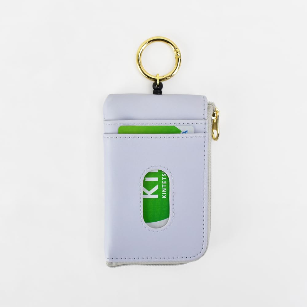 Snoopy Card Case with Retractable Synthetic Smart Retractable Key 2 Card Small Item Compartment Holder/Pass Case/Key Reel, Leather, Key, Car/Bicycle