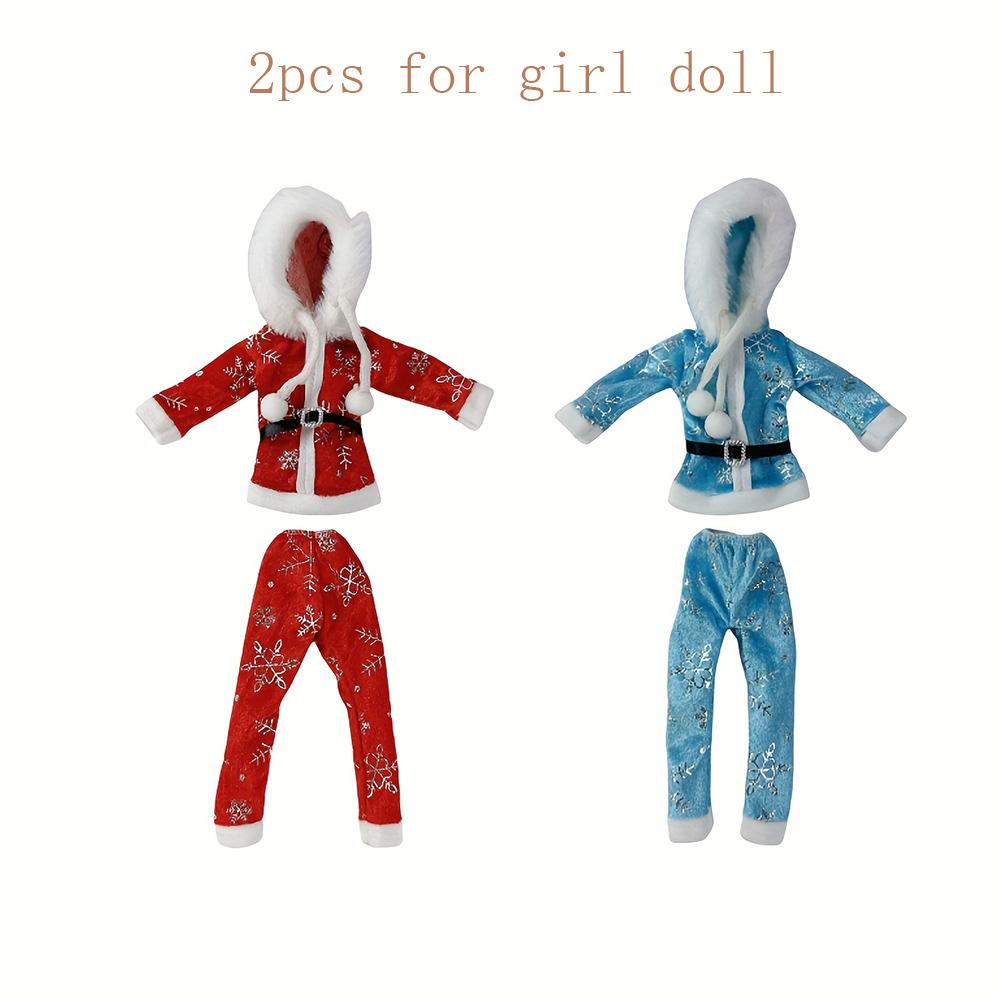 2pcs/4pcs 30cm Doll Clothes Fashionable Multi-Style Christmas Outfit for 1/6 Dolls with Dress, Top, Hat, and Formal Attire