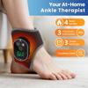 Ankle and Foot Massager Heated and Vibrating Ankle Guard-rechargeable Anble Massager-speed Termperature and 3-speed Massage Mode, Gifs Forl Oves