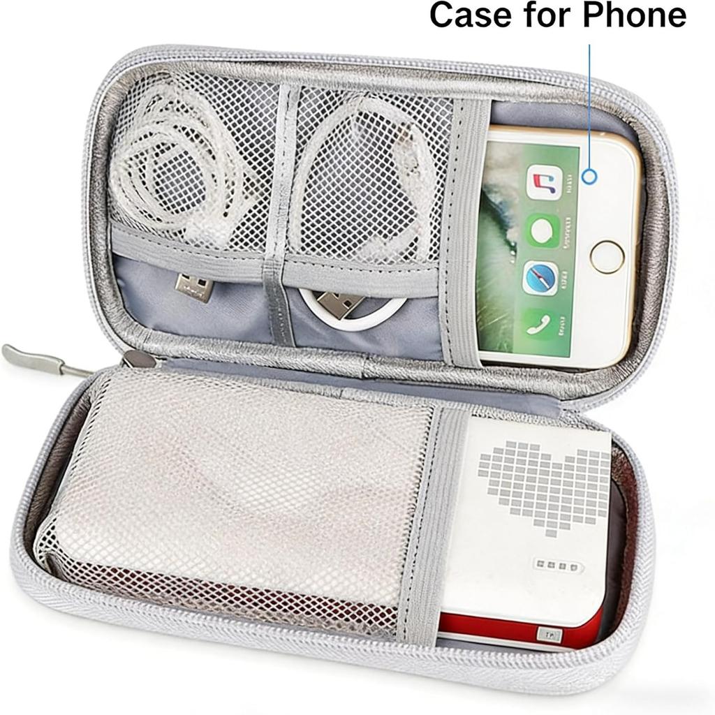 Electronic Organizer Bag,Waterproof Portable Travel Cable Storage Bag,Multifunctional Cord Storage Case for USB Drive,Dard Drive, Power Bank,Charger