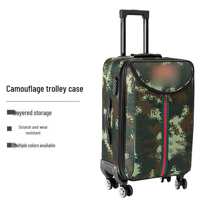 LVDUN Military Camouflage Rolling Suitcase 24 inch