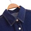 Women’s Fashion A-line Denim Shirt with Lapel & Dual Pockets - Trendy INS Style 2025