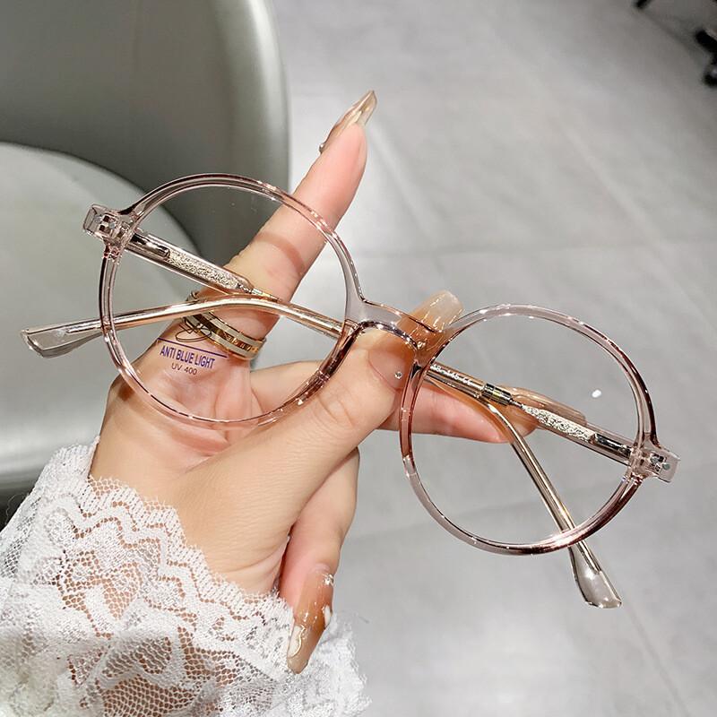 TR90 Ultralight Reading Glasses for Men Women Presbyopic Full Frame Anti Blue Light Retro Round Computer Eyeglasses Black