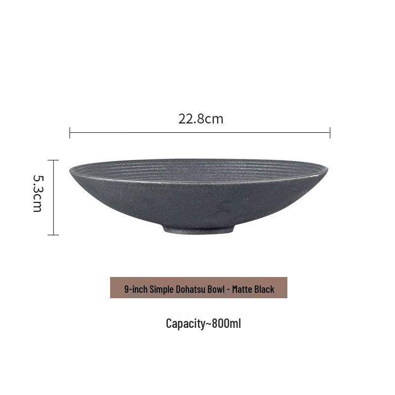 ZISIZ Ceramic Flared Rim Salad Bowl
