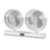 2026 Dual-Head USB Standing Desk Fan with Digital Display & Quiet Operation for Dorms