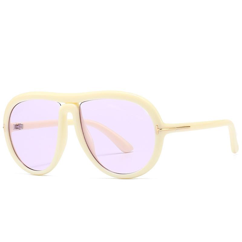 Novos óculos de sol protetor solar da moda Toad T-shaped Piloto óculos de sol de armação grande