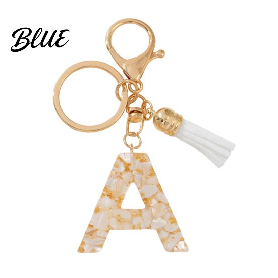 Key Holder For Backpack Keychain Pendant Letter A-Z Charm with Tassel