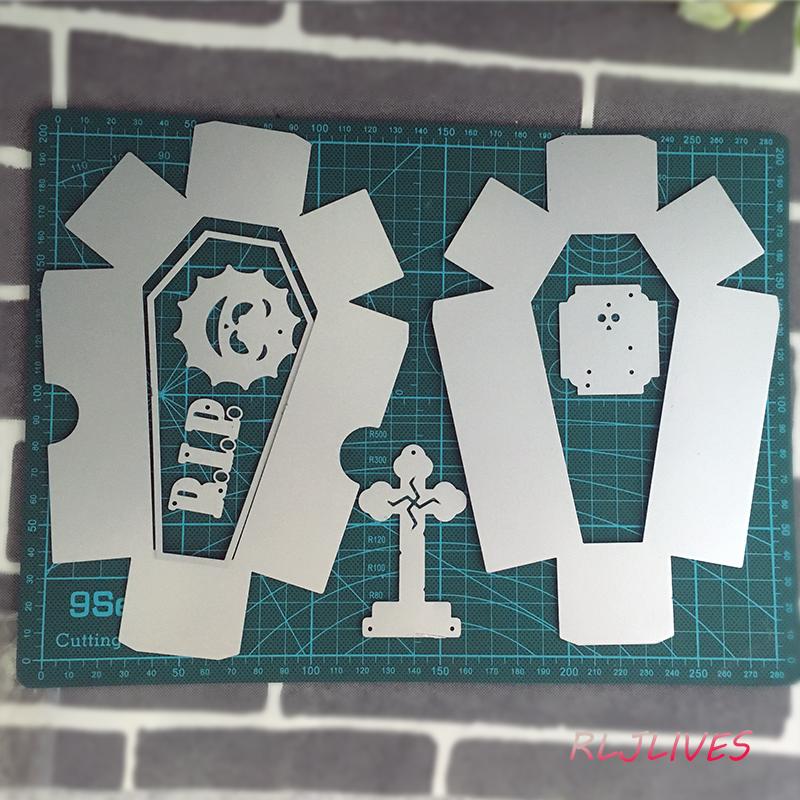 Halloween Coffin Box Metal Cutting Dies Stencils for DIY Scrapbooking Stamp/photo Album Decorative Embossing DIY Paper Cards